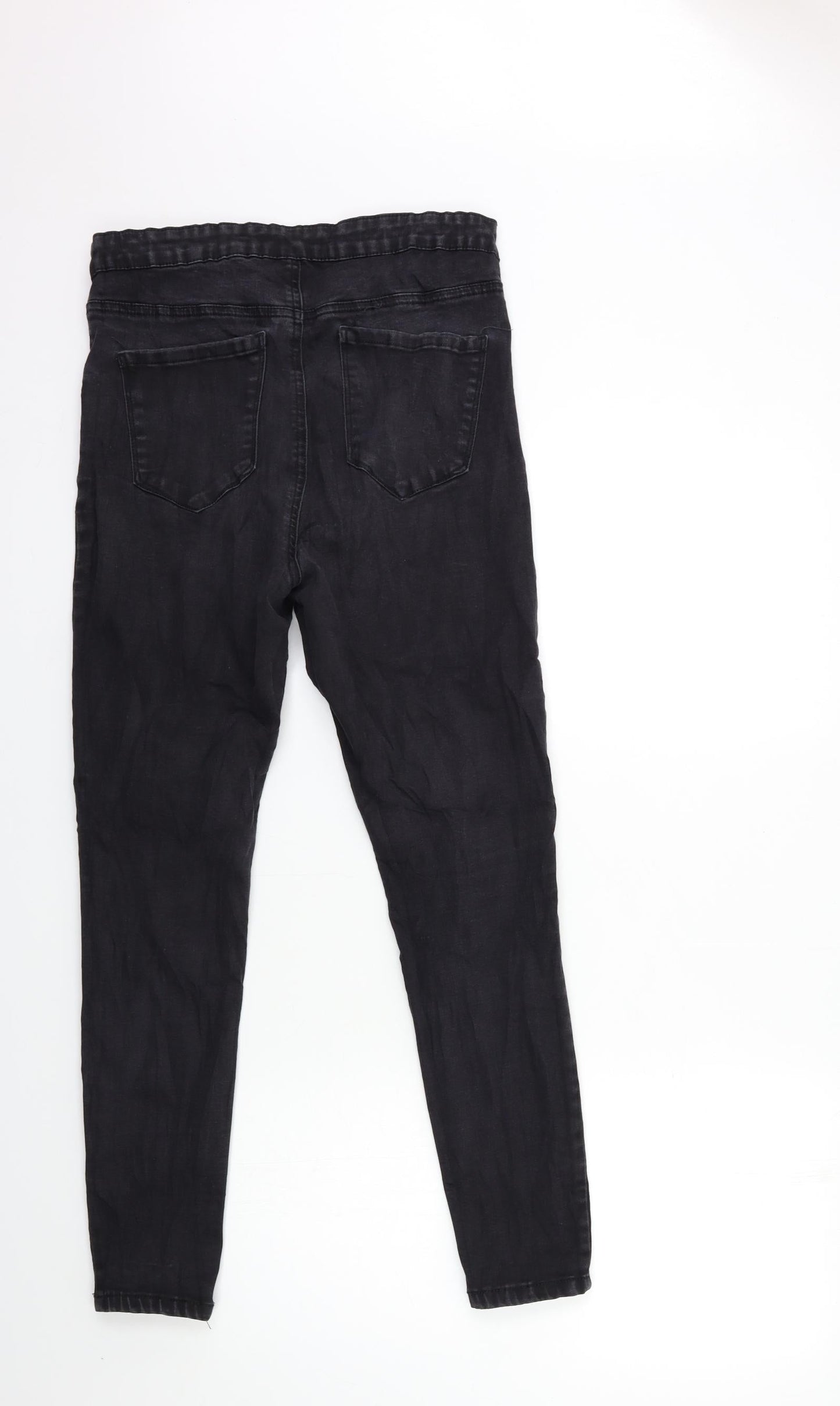 Denim & Co. Womens Black  Denim Skinny Jeans Size 16 L27 in