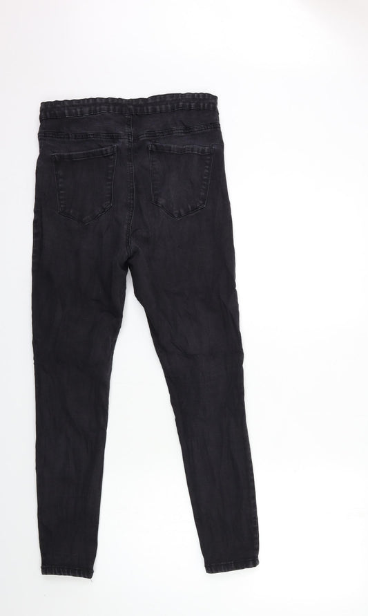 Denim & Co. Womens Black  Denim Skinny Jeans Size 16 L27 in