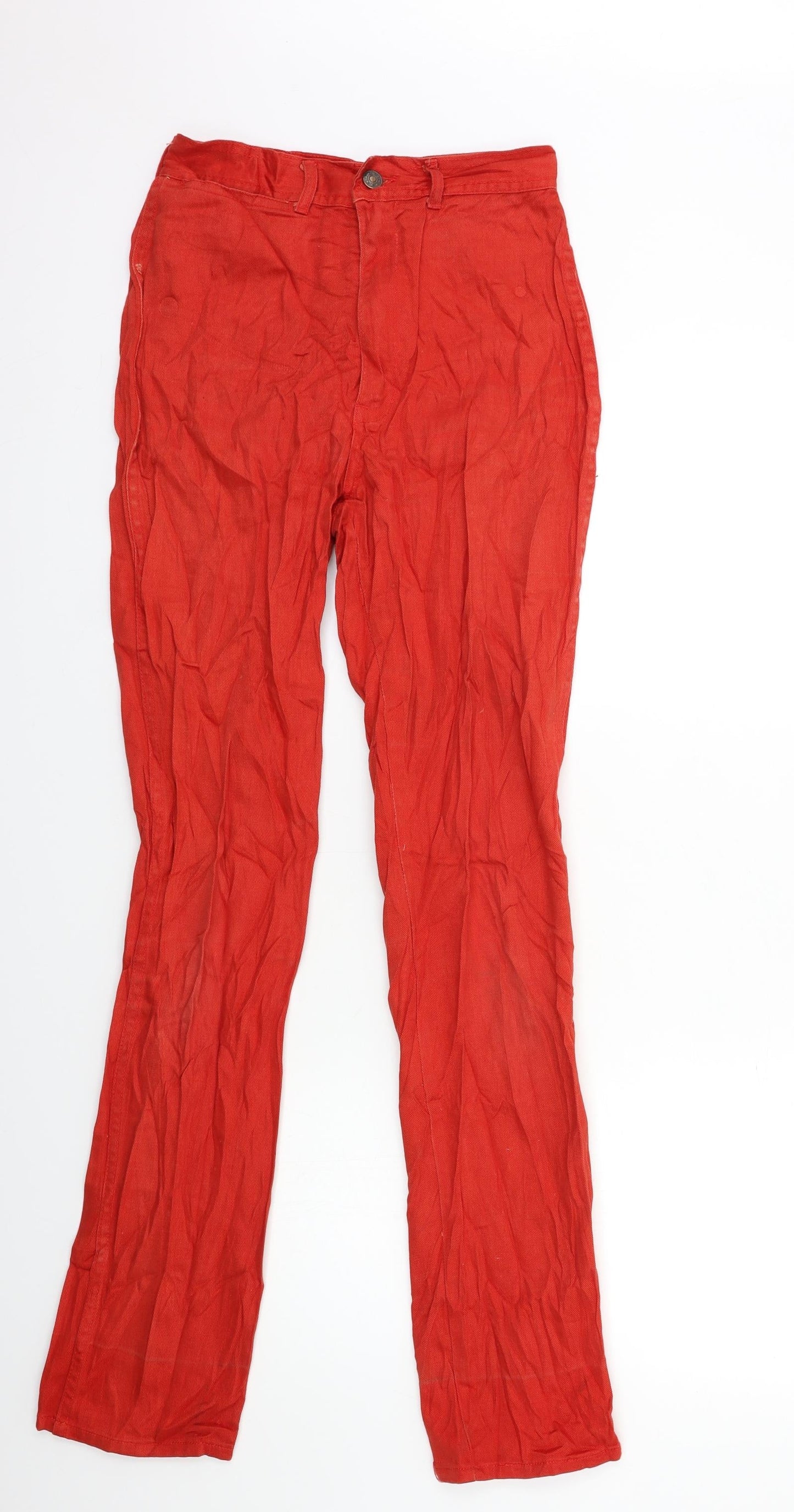 Womens UK Size 26 in Preworn Regular Fit Skinny Red Jeans