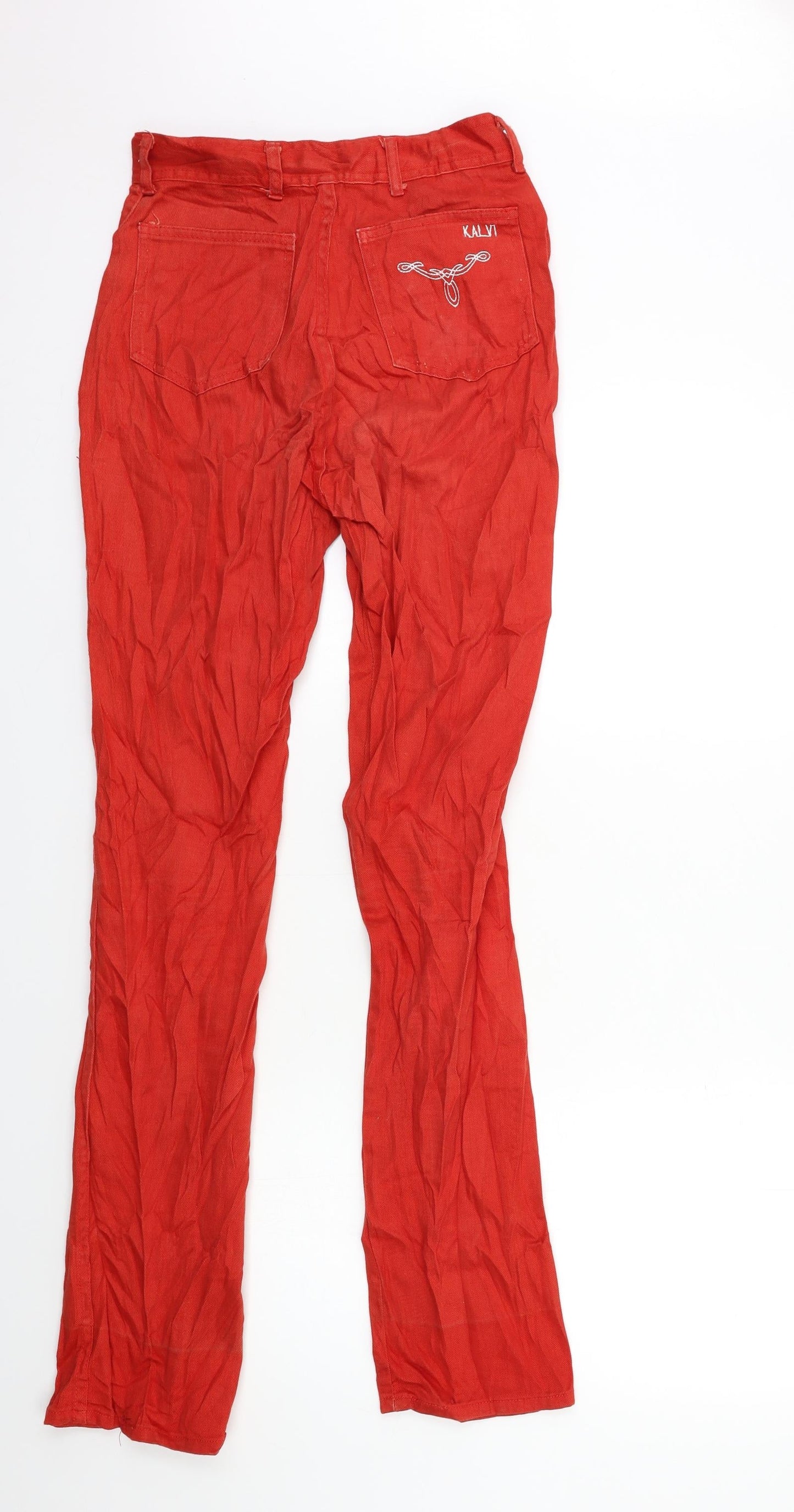 Womens UK Size 26 in Preworn Regular Fit Skinny Red Jeans