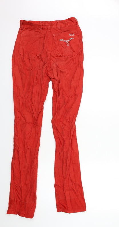 Womens UK Size 26 in Preworn Regular Fit Skinny Red Jeans
