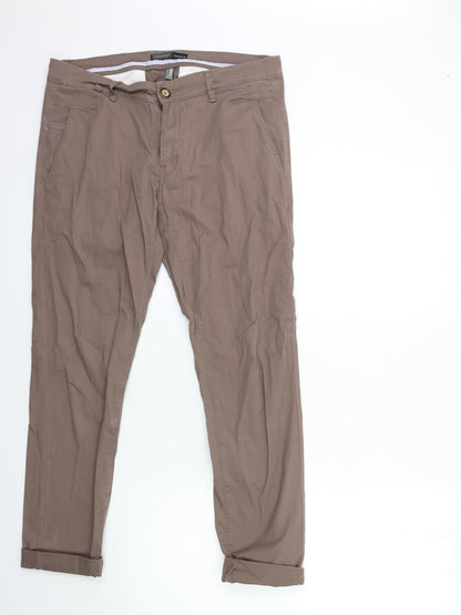 Forecast Mens Brown   Chino Trousers Size 30 in L26 in