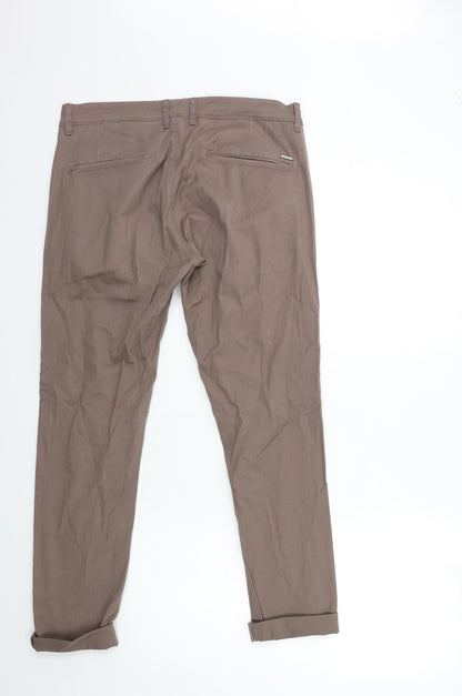 Forecast Mens Brown   Chino Trousers Size 30 in L26 in