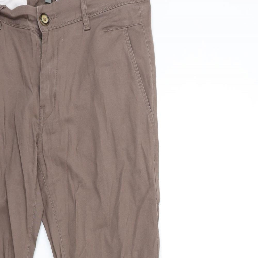 Forecast Mens Brown   Chino Trousers Size 30 in L26 in