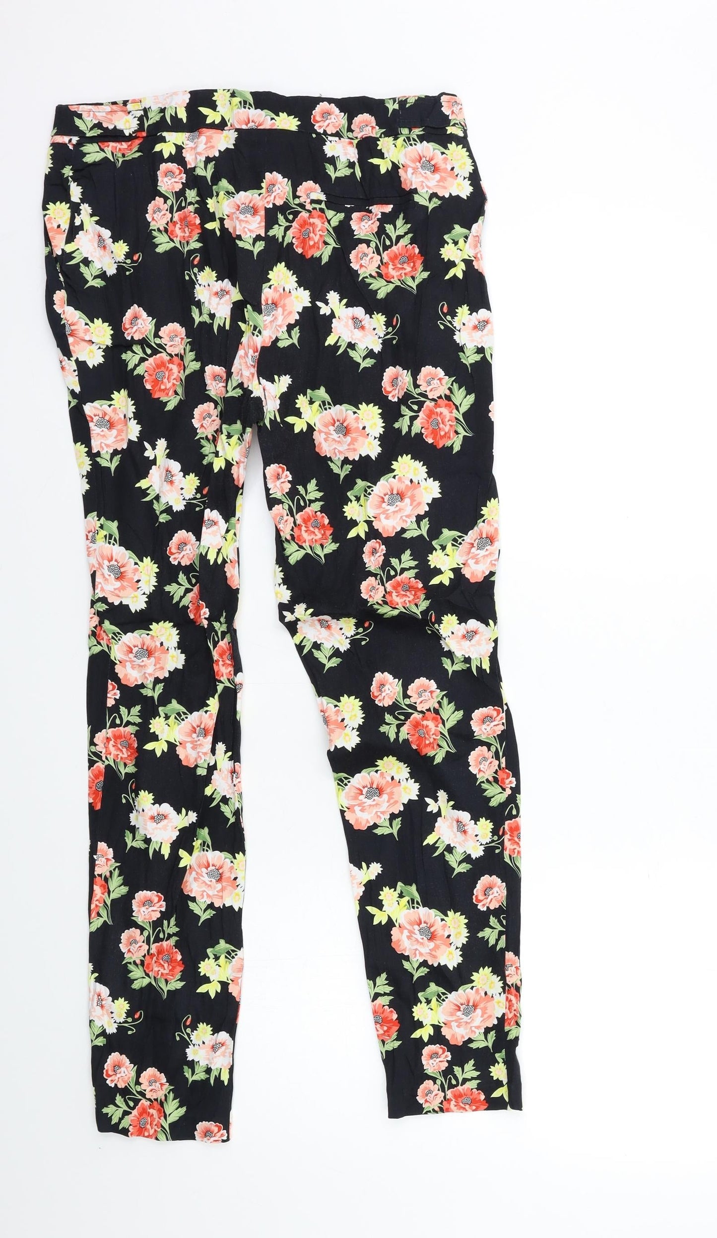Womens UK Size 10 Peacocks Regular Fit  Black Trousers