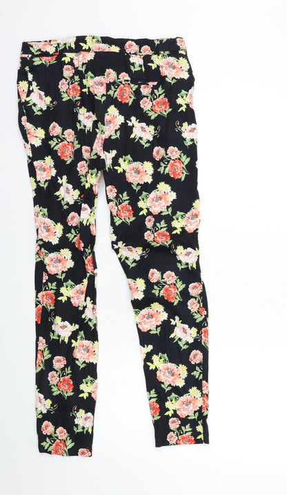 Womens UK Size 10 Peacocks Regular Fit  Black Trousers