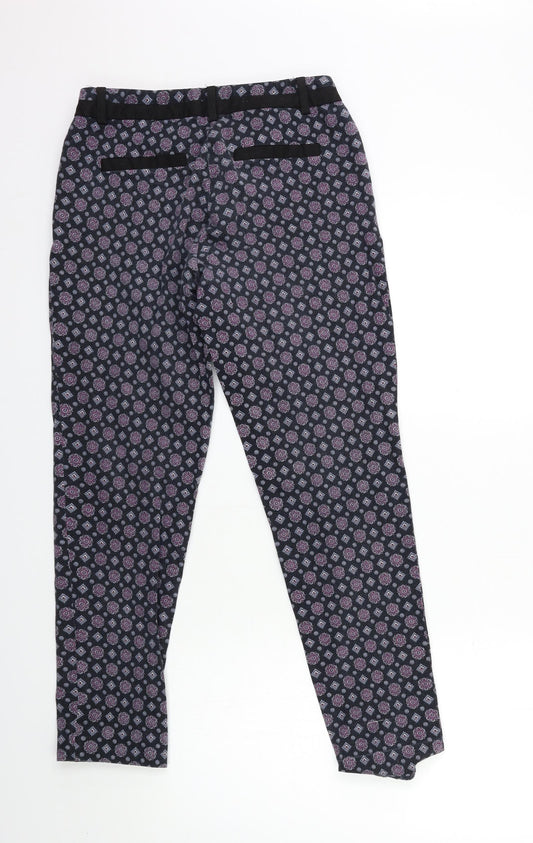 Womens UK Size 8 River Island Regular Fit  Black Trousers