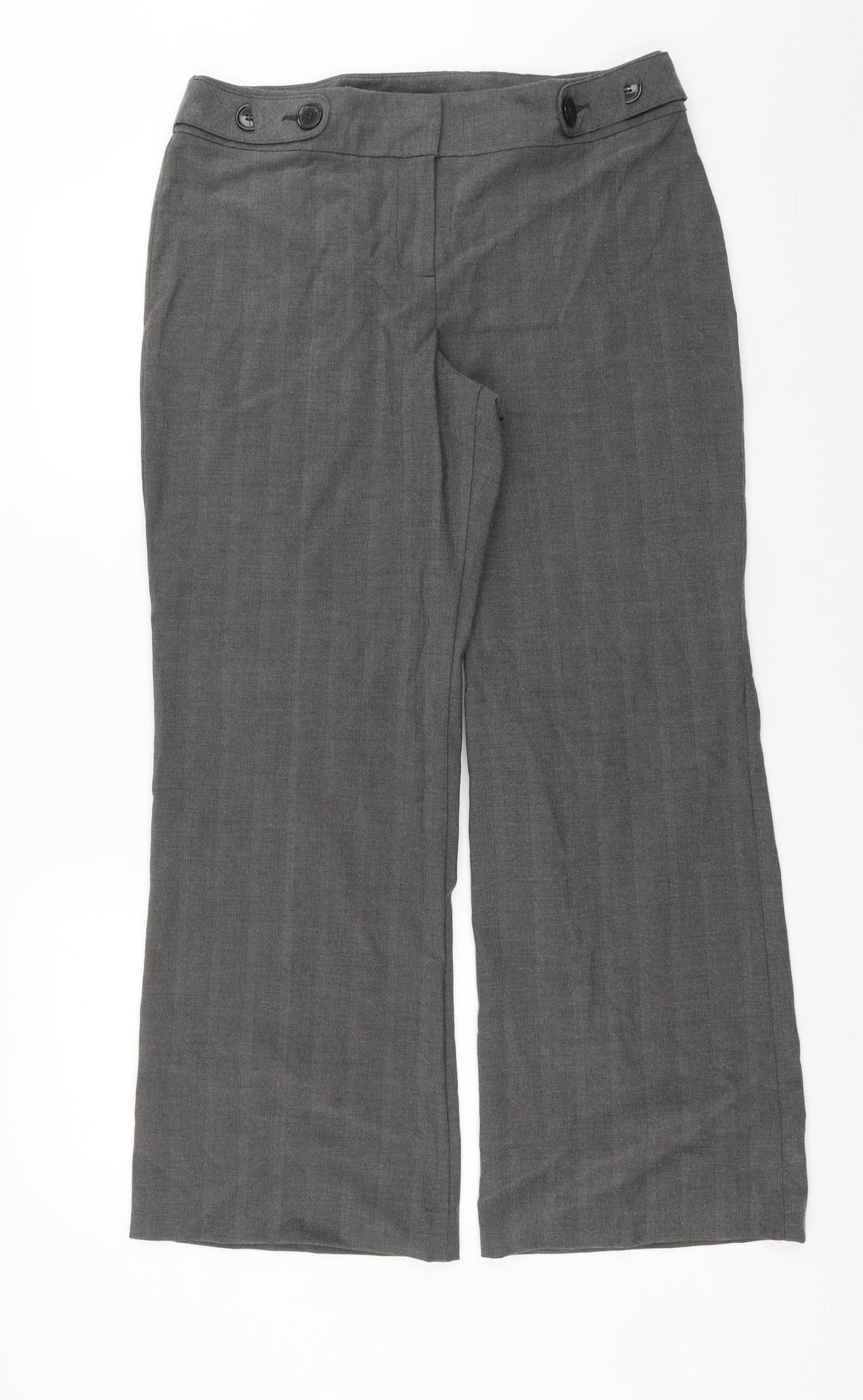 Womens UK Size 14 Marks and Spencer Regular Fit  Grey Trousers