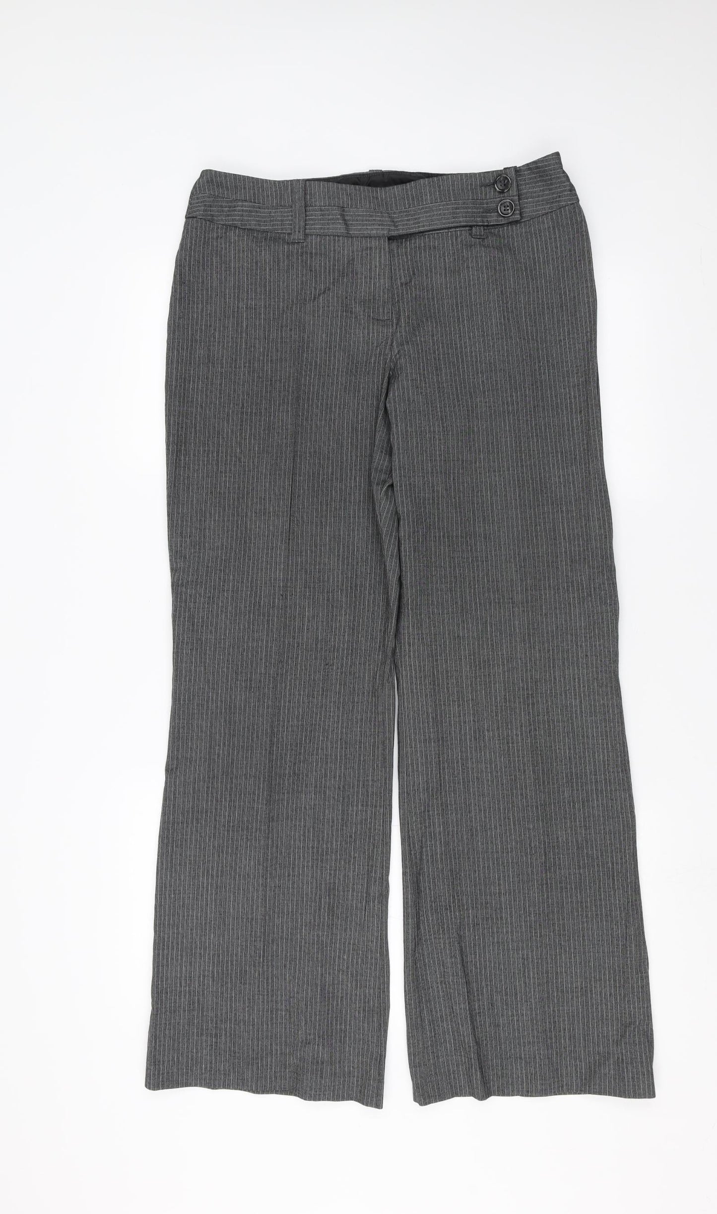 Womens UK Size 14 Marks and Spencer Regular Fit  Grey Trousers