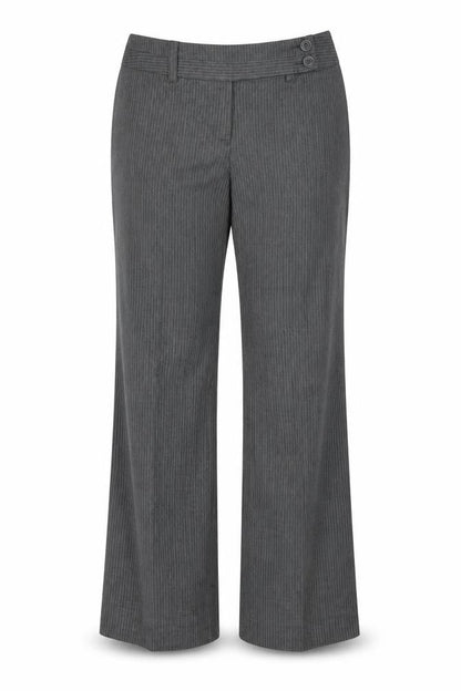 Marks & Spencer Womens Grey Striped  Trousers  Size 14 L29 in