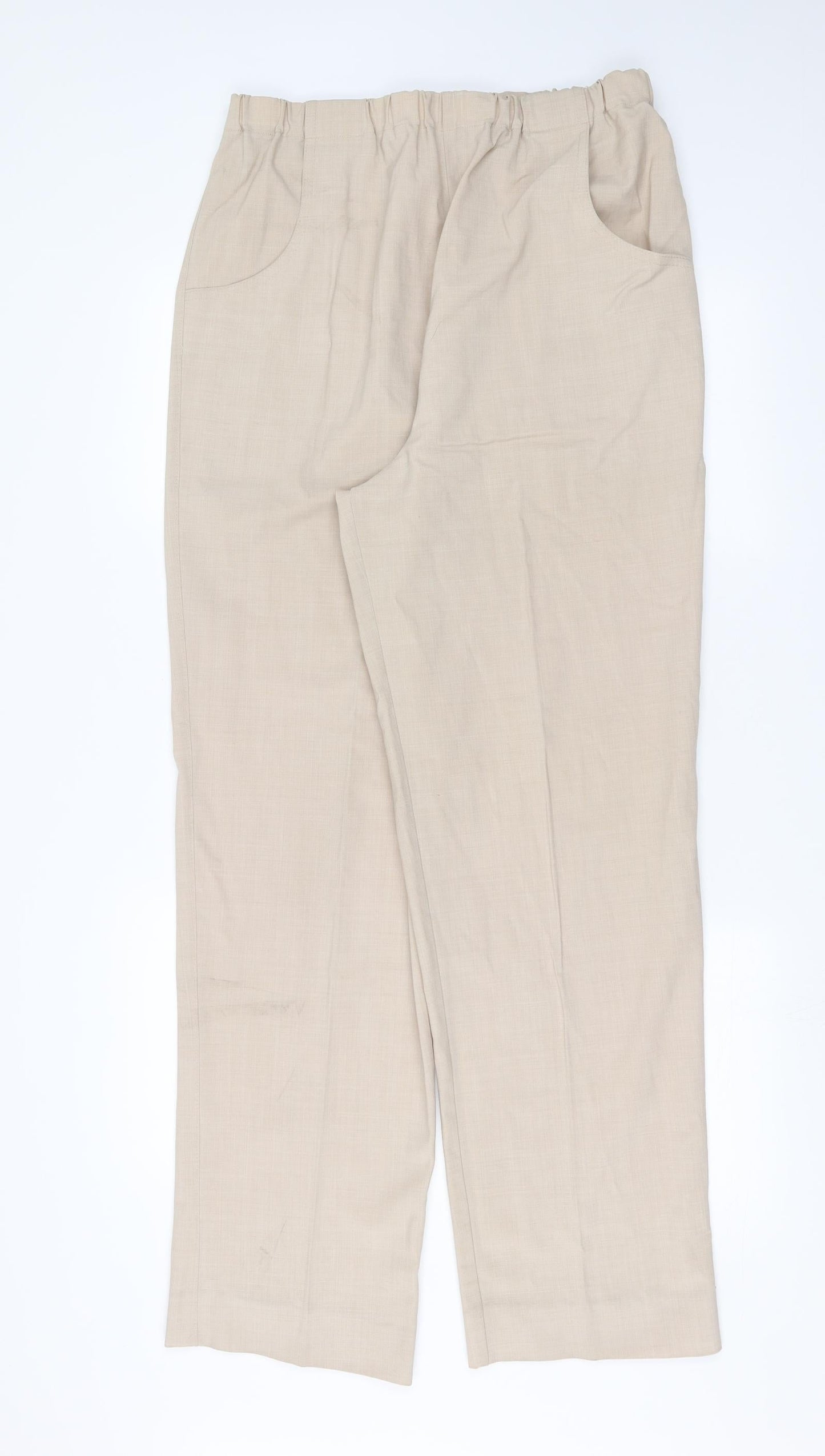 Womens UK Size 32 in Preworn Regular Fit  Beige Trousers