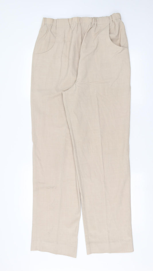 Womens UK Size 32 in Preworn Regular Fit  Beige Trousers