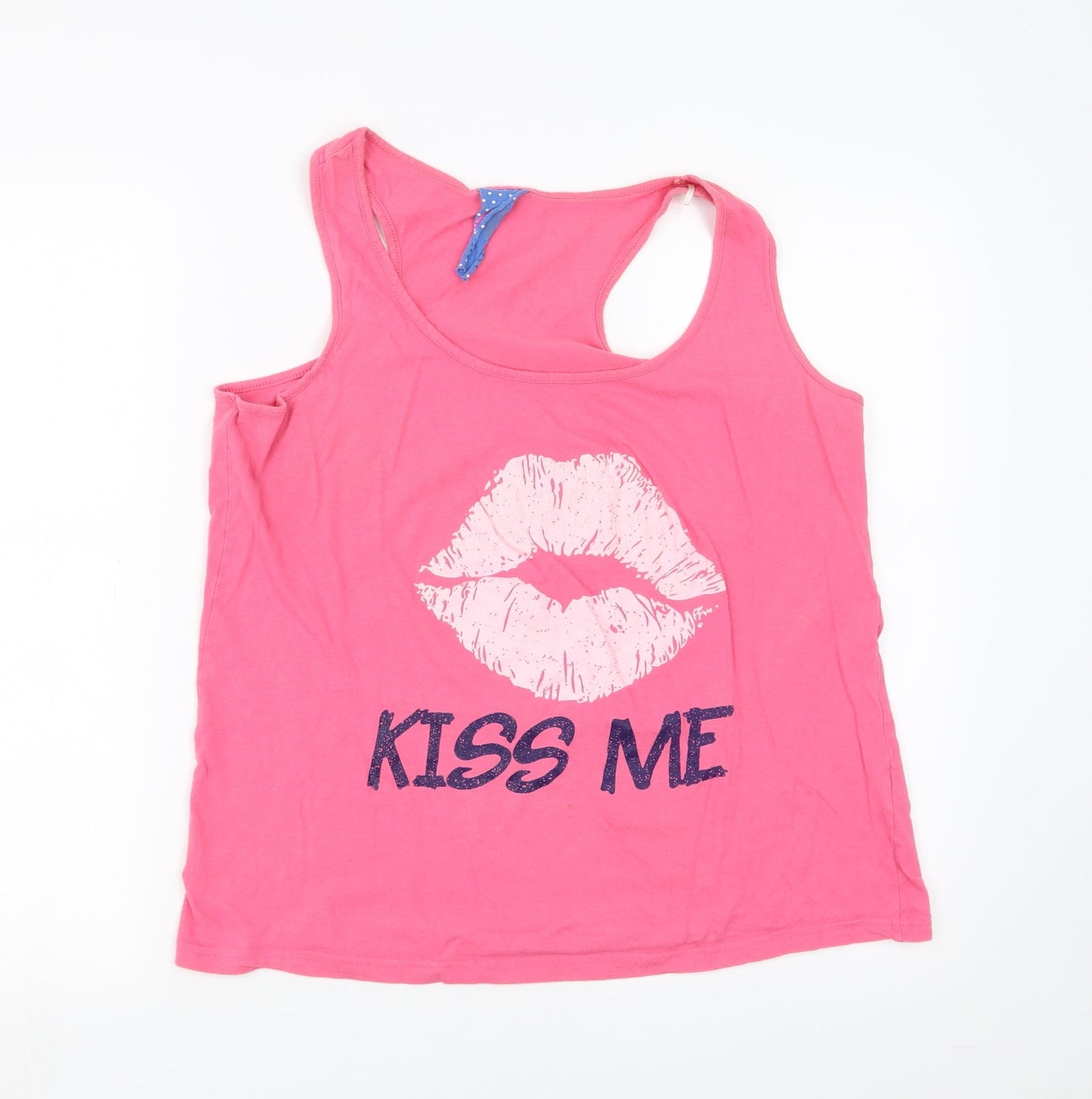 Secret Possessions Womens Pink Solid  Top Pyjama Pants Size L  - kiss me