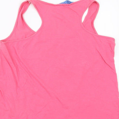 Secret Possessions Womens Pink Solid  Top Pyjama Pants Size L  - kiss me