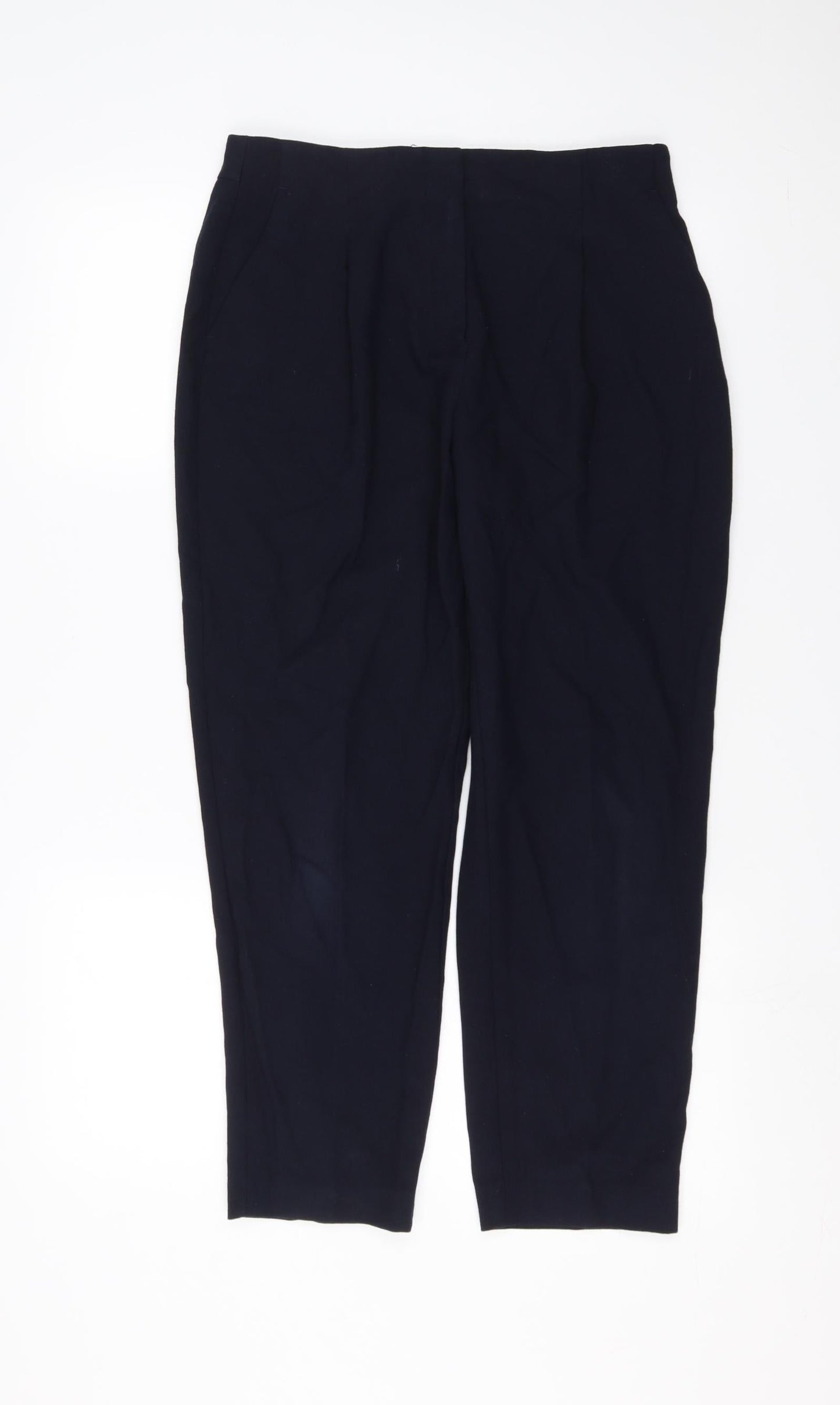 Womens UK Size 10 Marks and Spencer Regular Fit  Blue Trousers