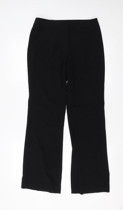 Womens UK Size 30 in TruTex Regular Fit  Black Trousers