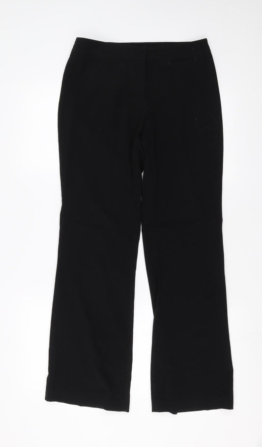Womens UK Size 30 in TruTex Regular Fit  Black Trousers