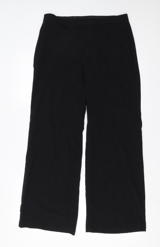 Womens UK Size 12 Marks and Spencer Regular Fit  Black Trousers