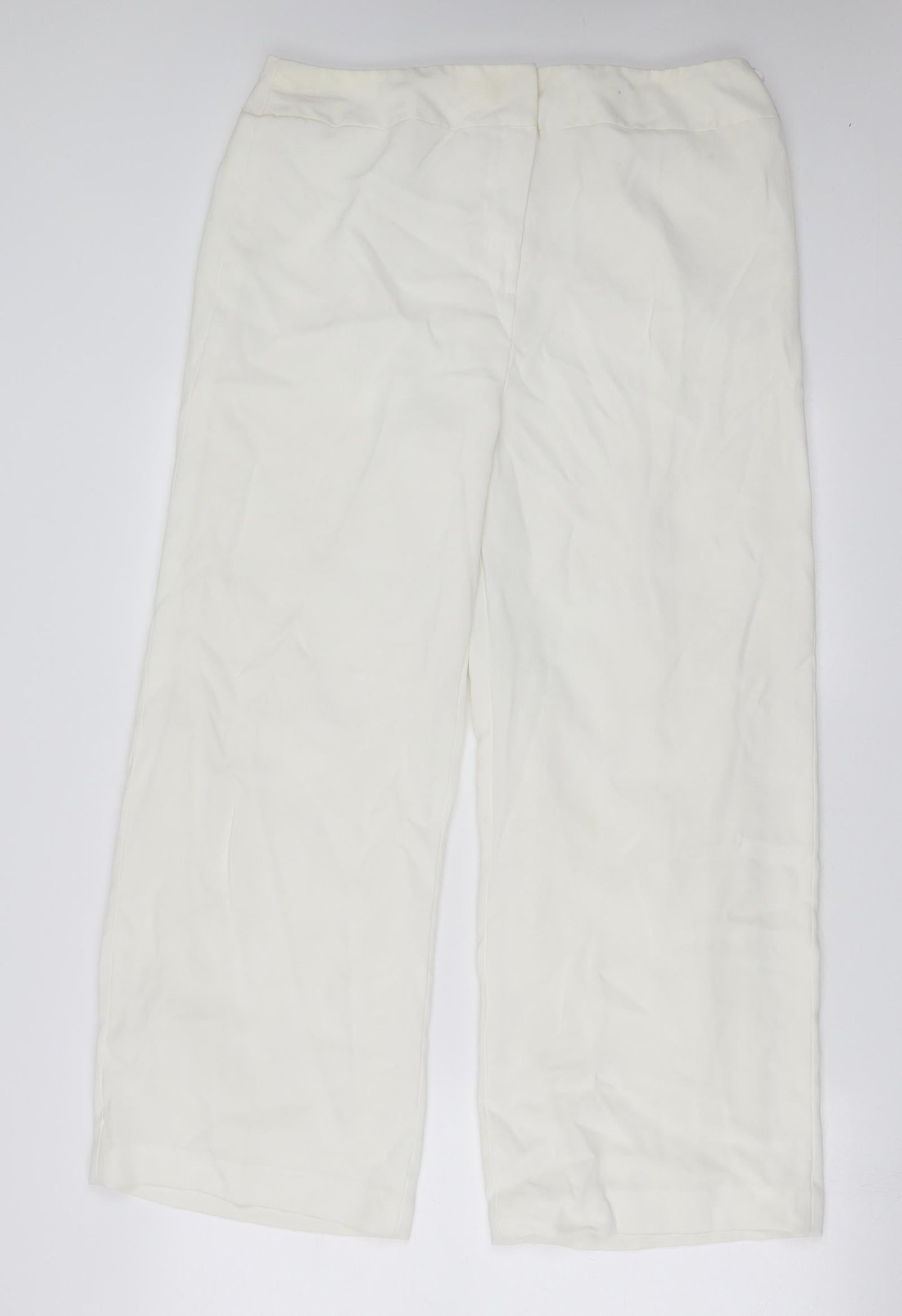 Ann Harvey Womens Ivory   Trousers  Size 16 L27 in