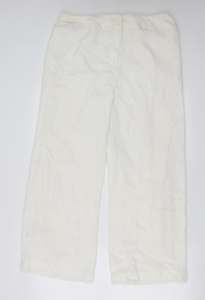 Ann Harvey Womens Ivory   Trousers  Size 16 L27 in