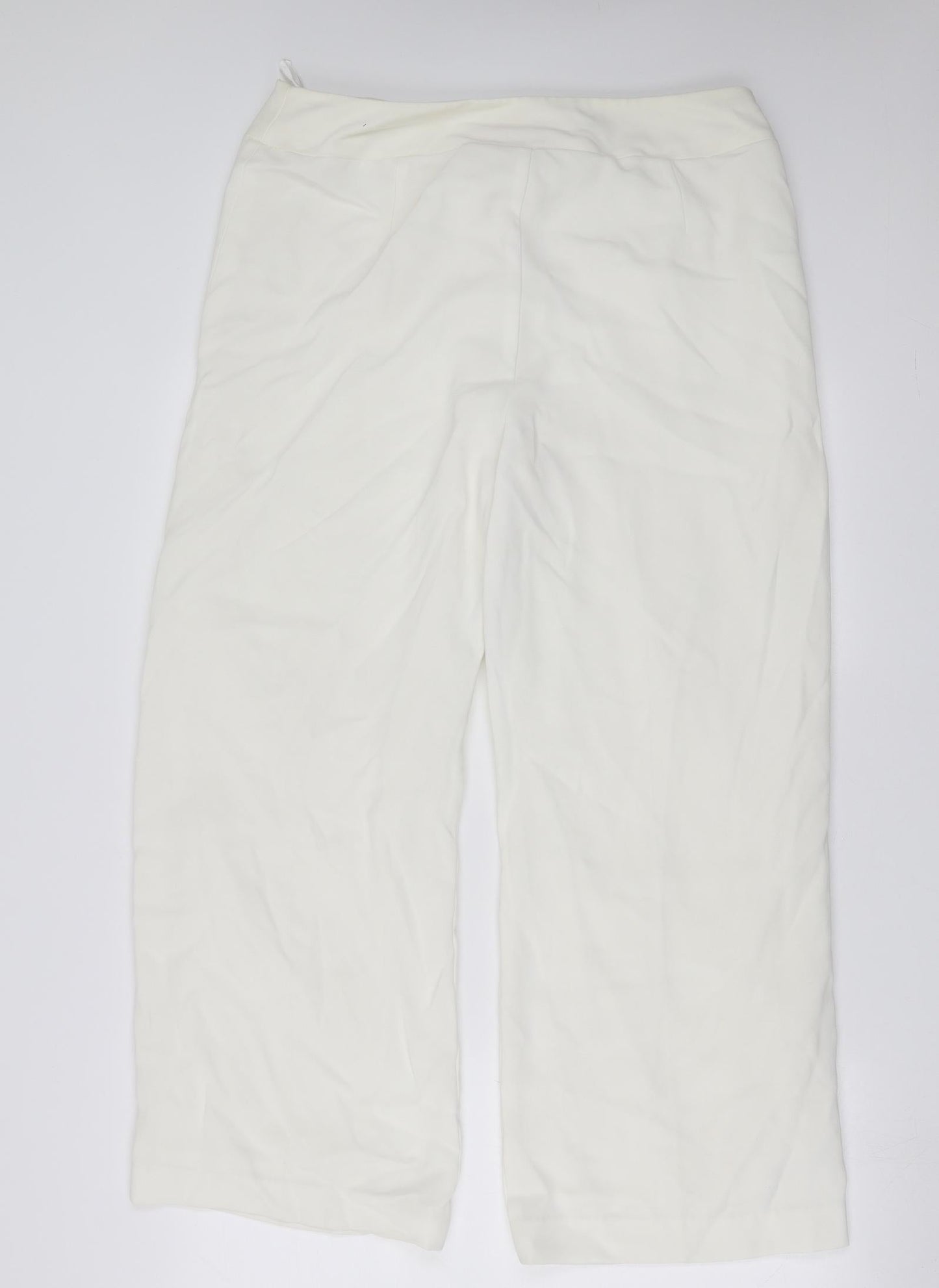 Ann Harvey Womens Ivory   Trousers  Size 16 L27 in
