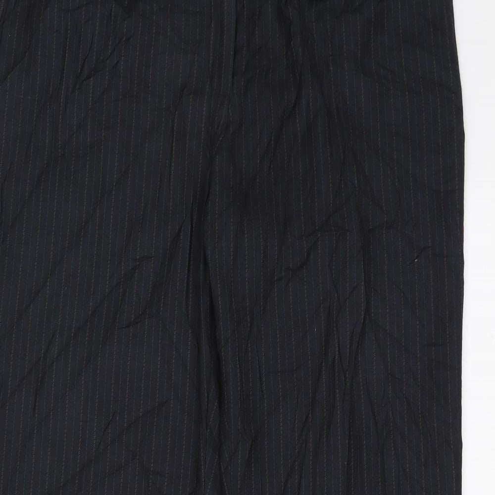 Sainsburys  Womens Black Striped  Trousers  Size 12 L30 in