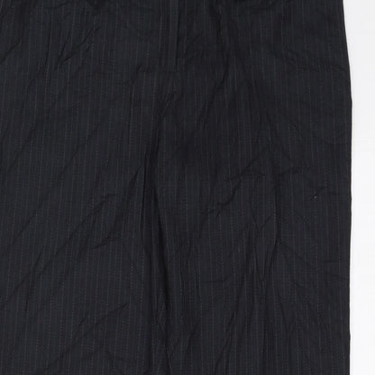 Sainsburys  Womens Black Striped  Trousers  Size 12 L30 in