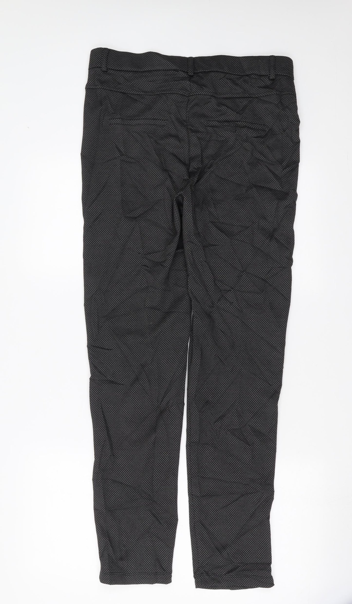 Violeta Womens Black Geometric  Trousers  Size S L30 in
