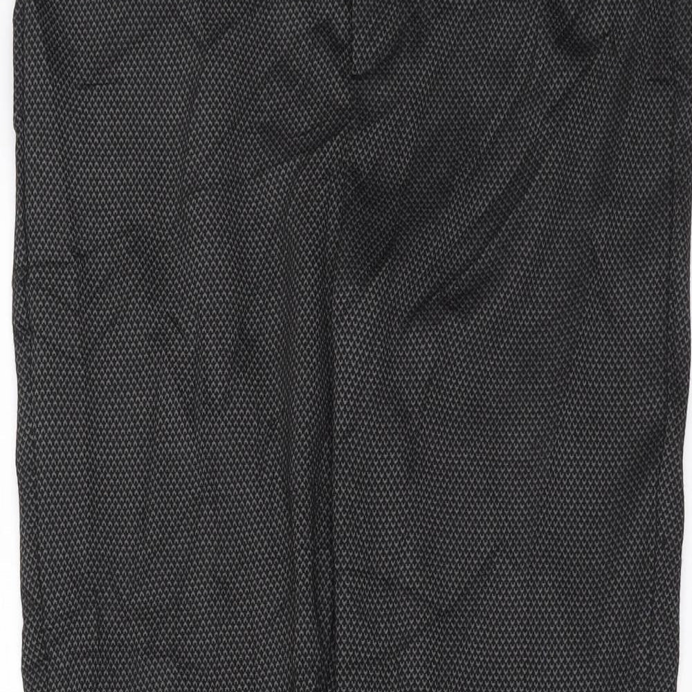 Violeta Womens Black Geometric  Trousers  Size S L30 in