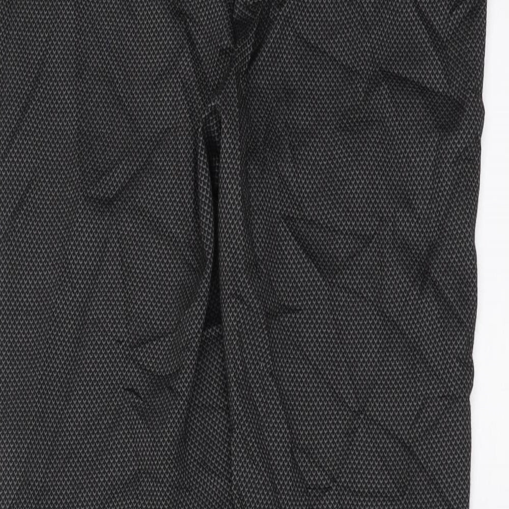 Violeta Womens Black Geometric  Trousers  Size S L30 in