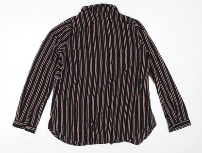 Primark Womens Black Striped  Basic Blouse Size 12