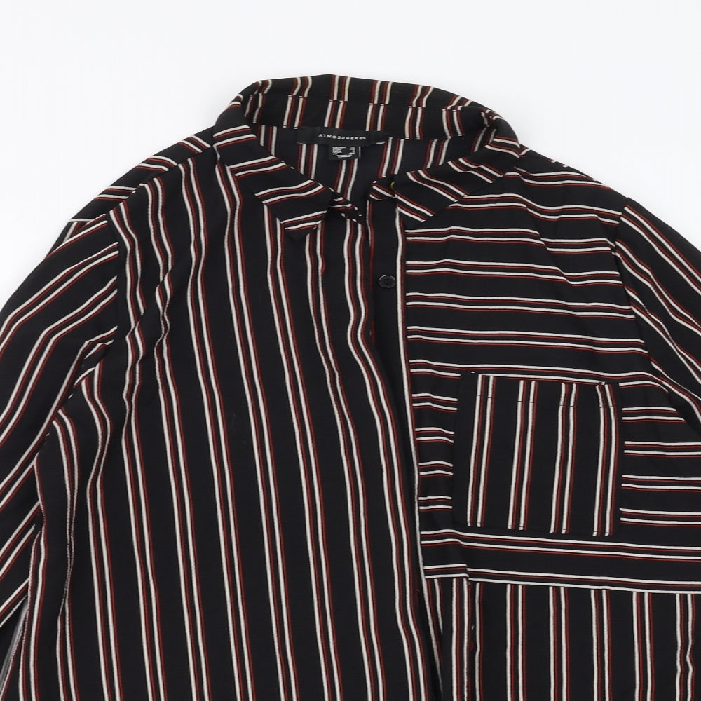 Primark Womens Black Striped  Basic Blouse Size 12