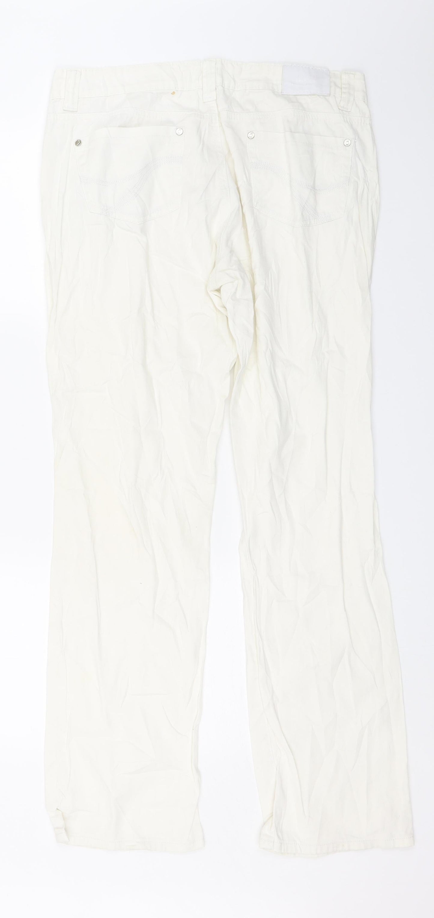 Ando Jeans Womens White  Denim Straight Jeans Size XL L30 in
