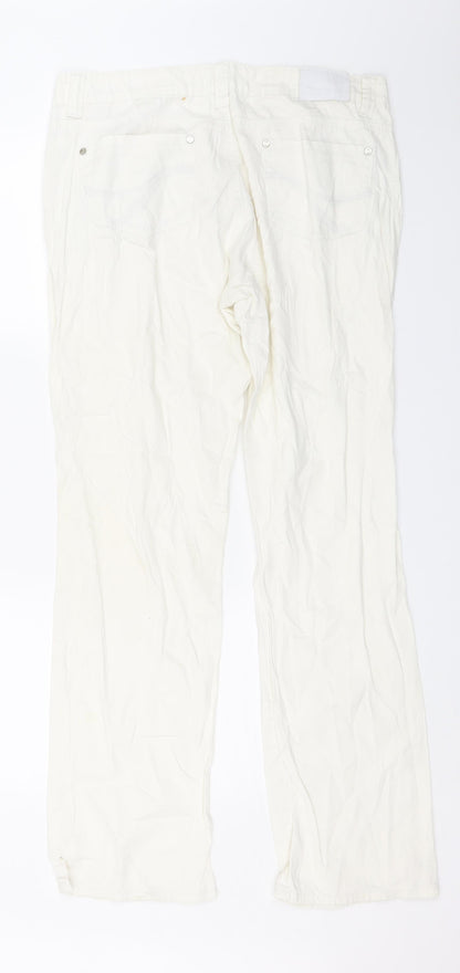 Ando Jeans Womens White  Denim Straight Jeans Size XL L30 in