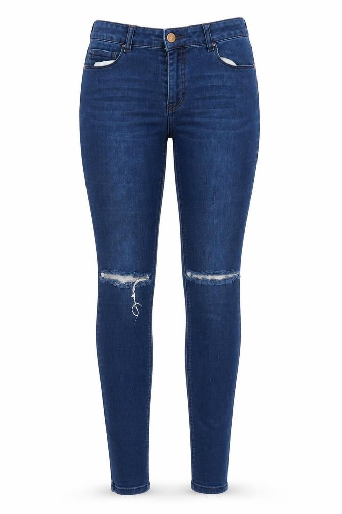 Womens UK Size 10 South Regular Fit Skinny Blue Jeans