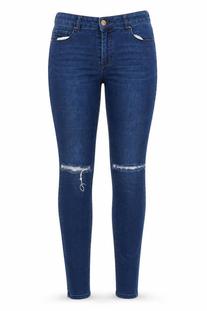 Womens UK Size 10 South Regular Fit Skinny Blue Jeans