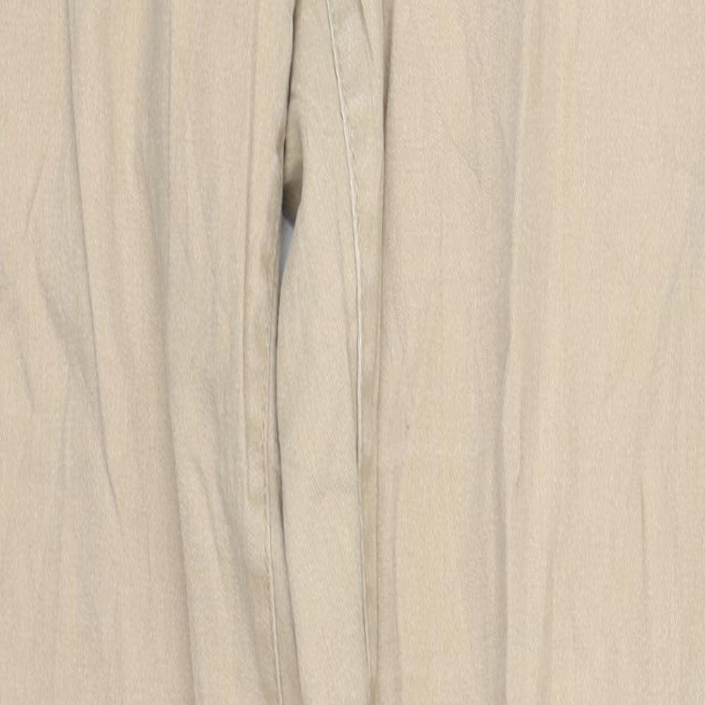 Womens UK Size 10 H&M Regular Fit Capri Beige Trousers