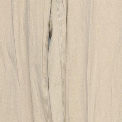 Womens UK Size 10 H&M Regular Fit Capri Beige Trousers