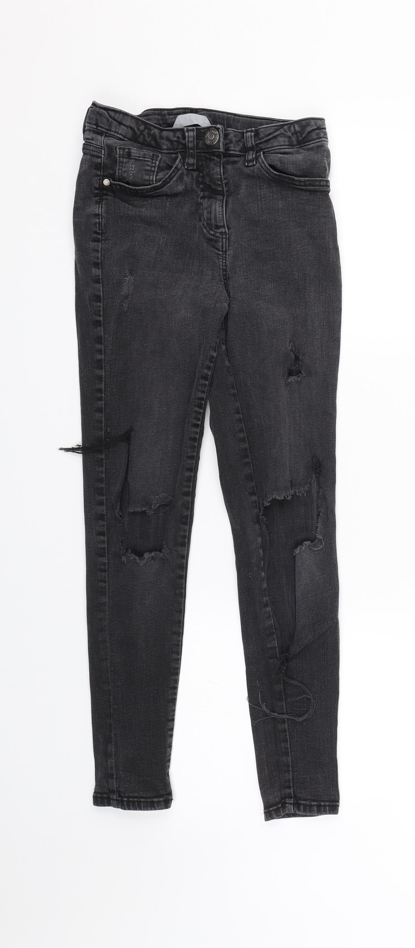 Candy Couture Girls Black  Denim Skinny Jeans Size 12 Years