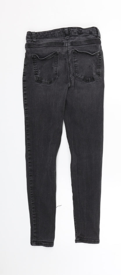 Candy Couture Girls Black  Denim Skinny Jeans Size 12 Years