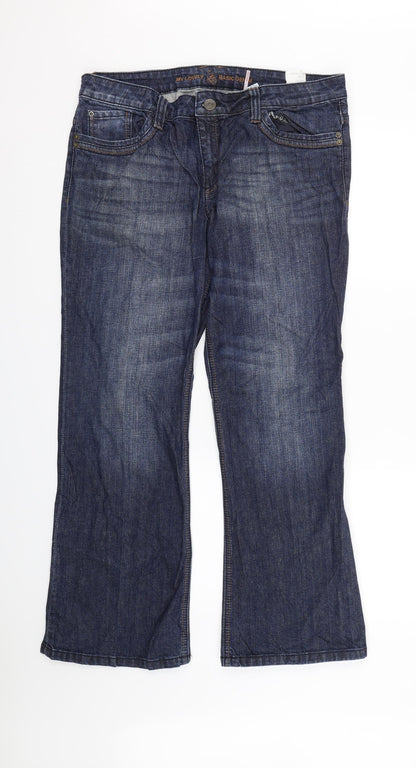 Womens UK Size 44 in st Oliver Regular Fit Bootcut Blue Jeans