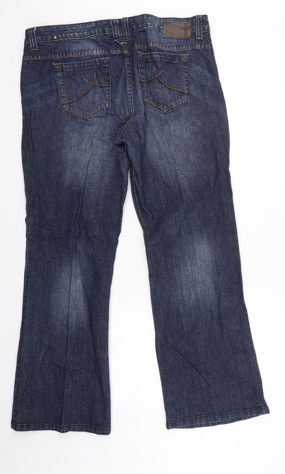 Womens UK Size 44 in st Oliver Regular Fit Bootcut Blue Jeans