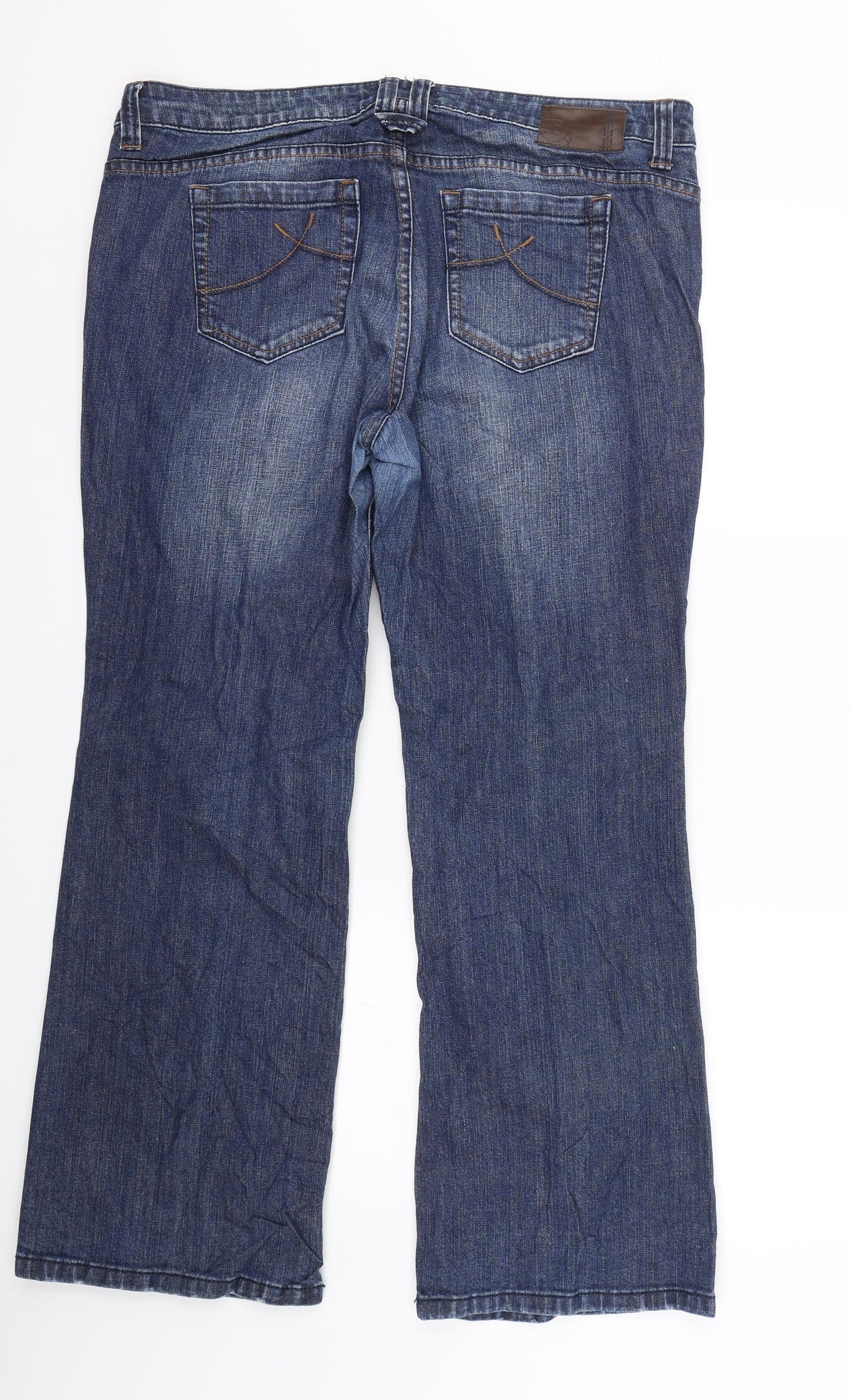 Womens UK Size 44 St Oliver Regular Fit Bootcut Blue Jeans
