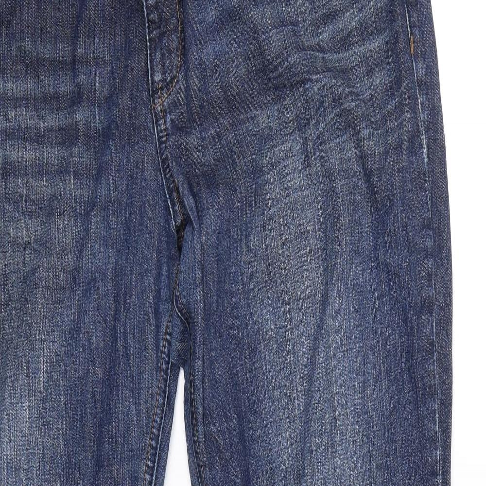 Womens UK Size 44 St Oliver Regular Fit Bootcut Blue Jeans