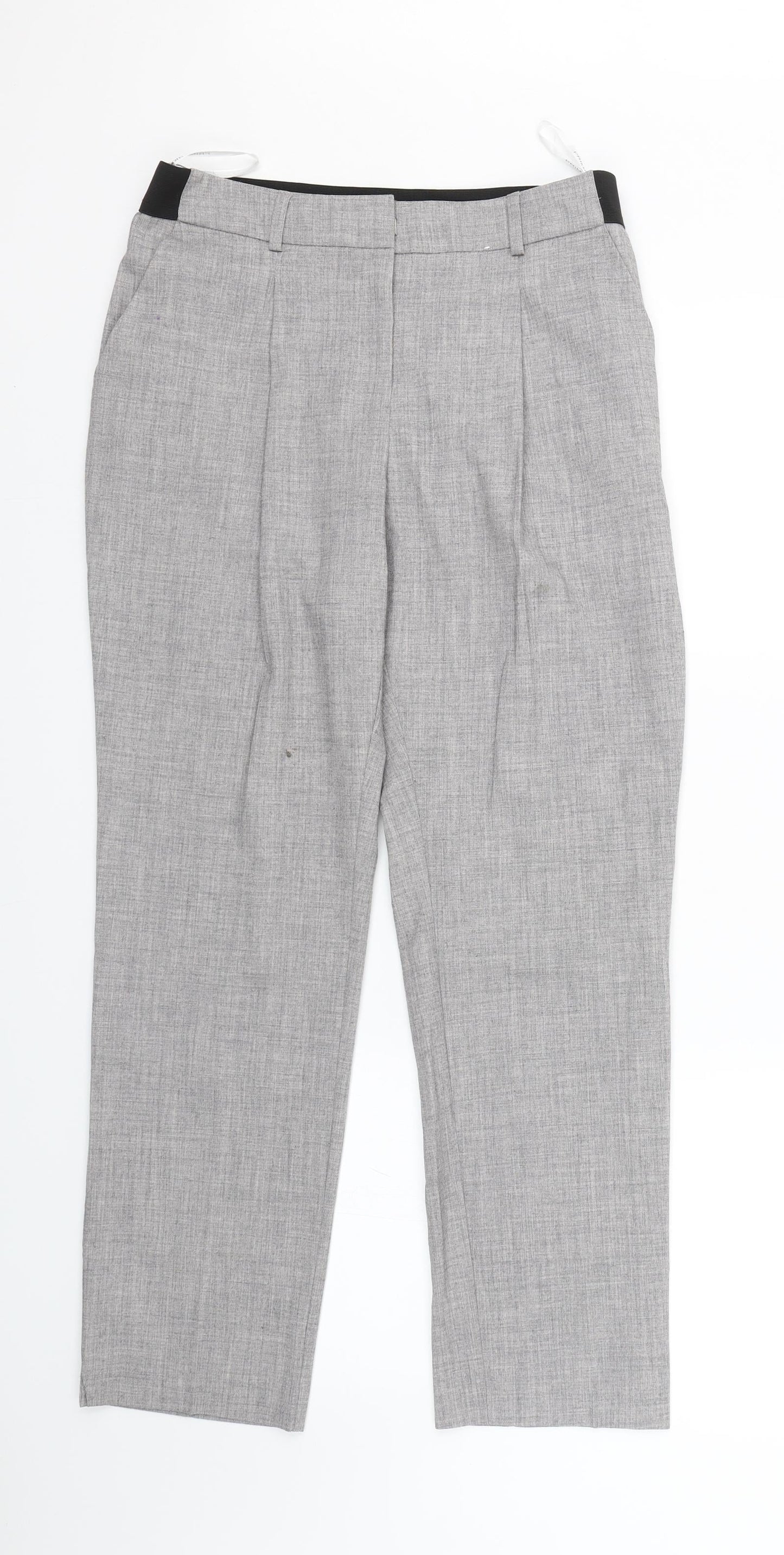 Primark Womens Grey   Carrot Trousers Size 10 L25 in