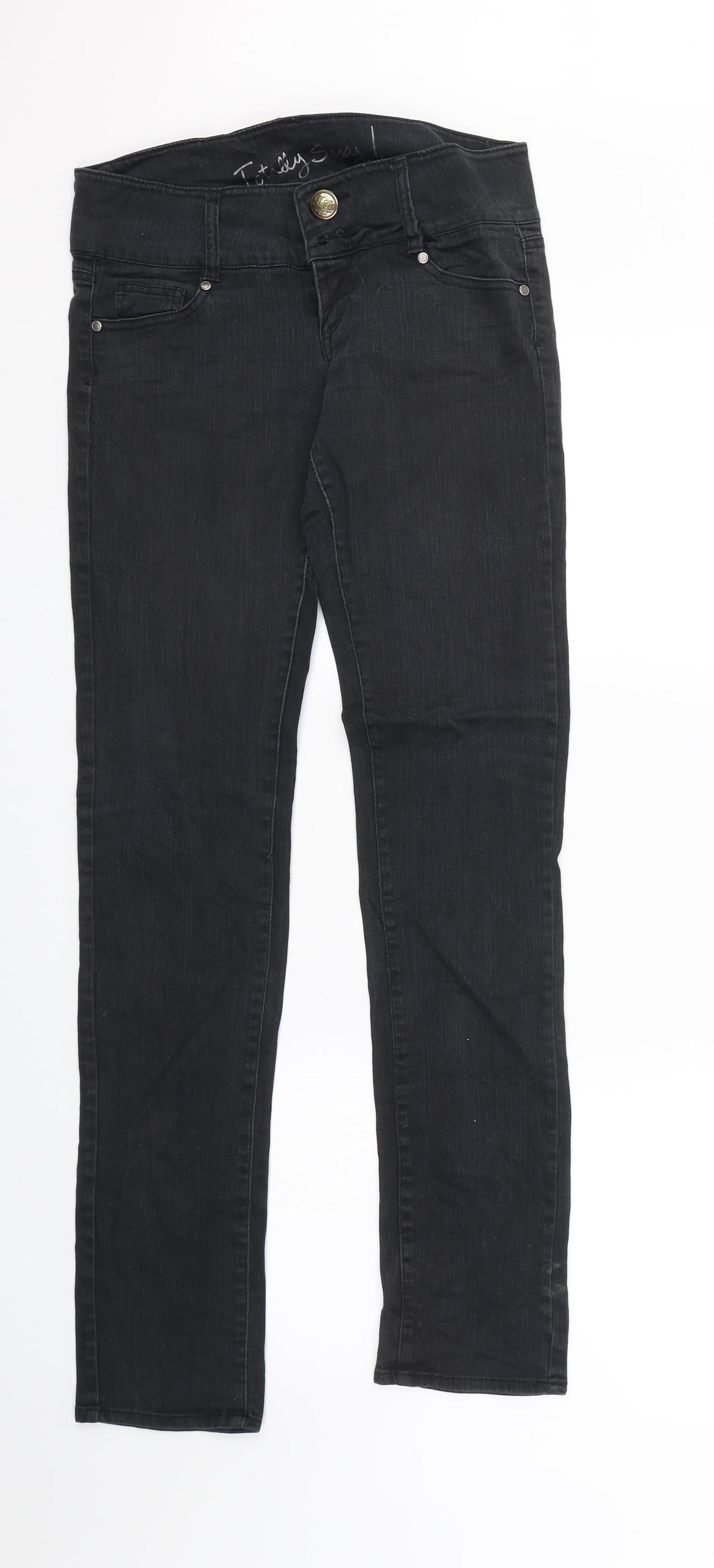 Tally Weiji Womens Black  Denim Skinny Jeans Size 8 L29 in