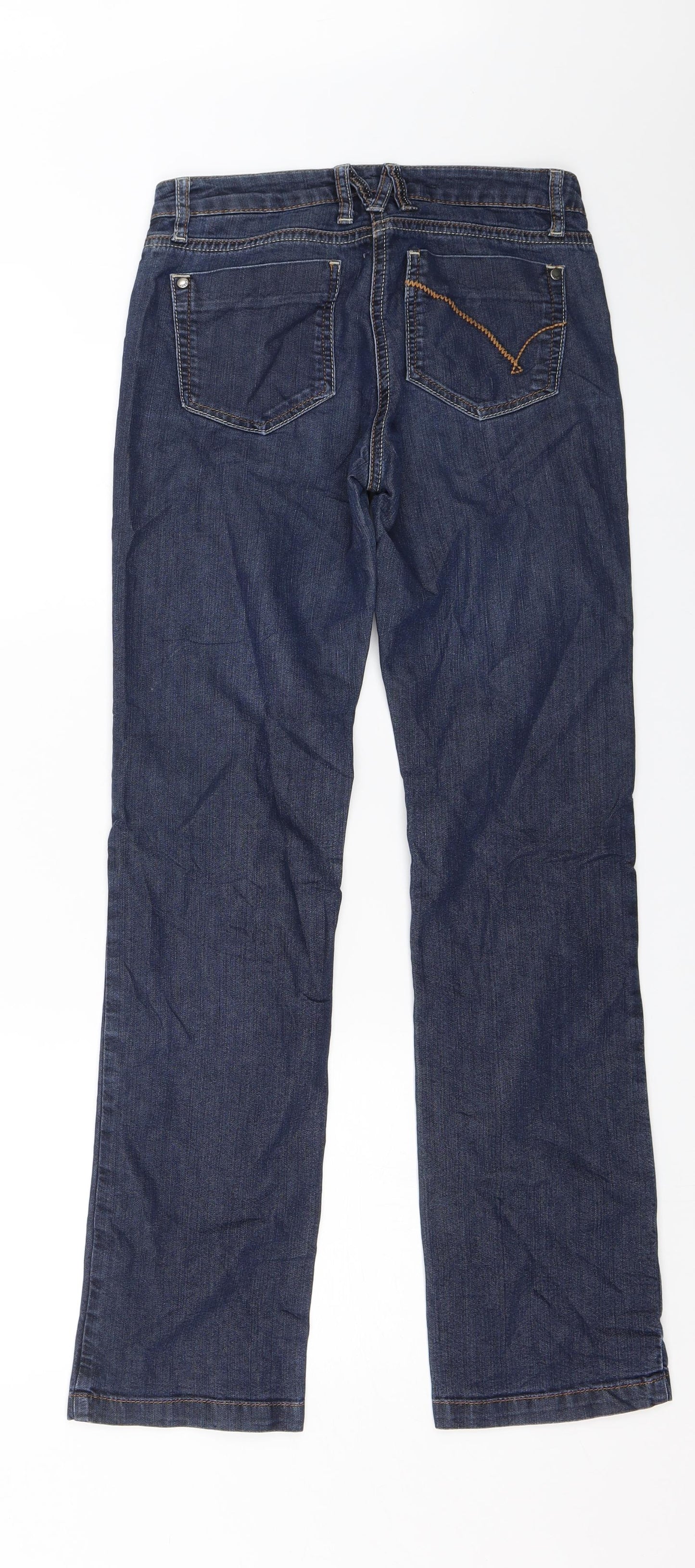 MORE & MORE Womens Blue  Denim Straight Jeans Size 8 L28.5 in