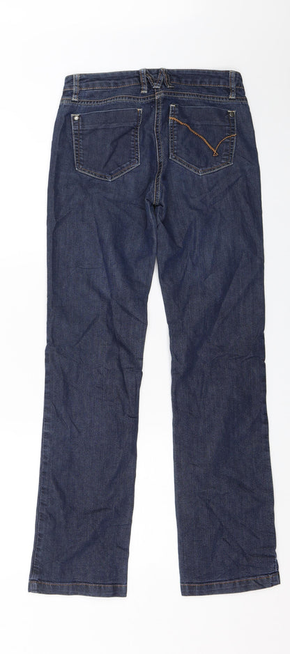 MORE & MORE Womens Blue  Denim Straight Jeans Size 8 L28.5 in