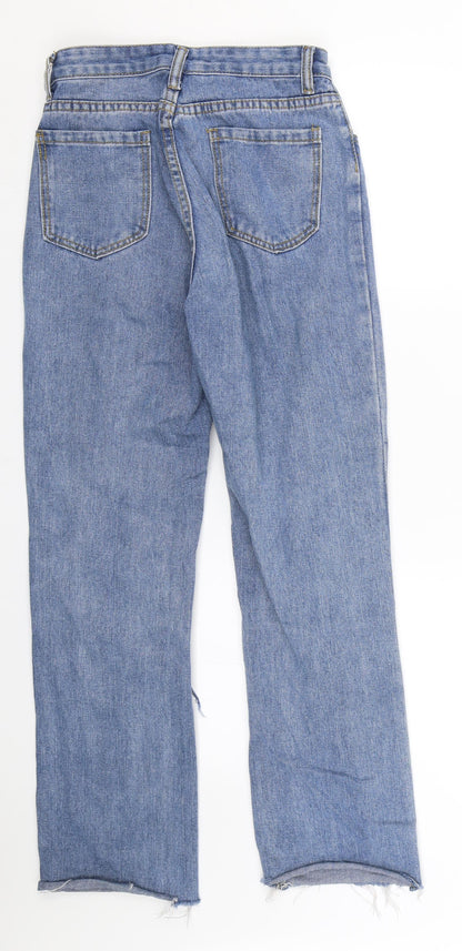 Womens UK Size XS Shien Regular Fit Straight Blue Jeans
