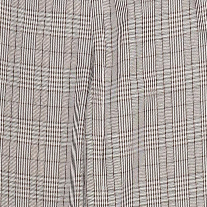 Prettylitlething Womens Brown Check  Capri Trousers Size 4 L22 in
